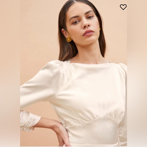 Reformation Rudo Silk Long Sleeve Dress - Picture 3 of 13